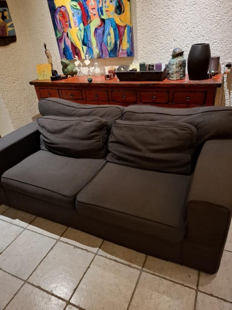 Bank, Huis en Inrichting, Banken | Bankstellen, Ophalen, Gebruikt, Driepersoons, 75 tot 100 cm