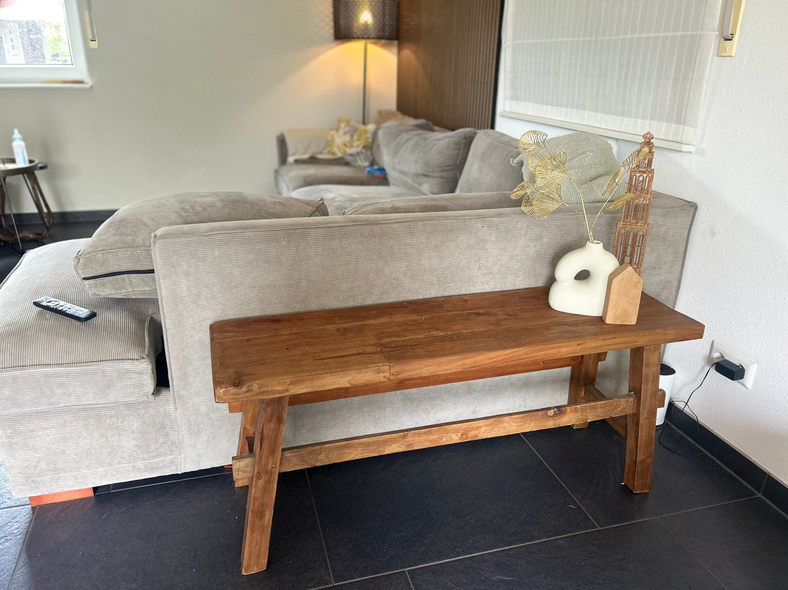 Bijzet tafel/ bank, Ophalen, Zo goed als nieuw, Rechthoekig, Minder dan 55 cm