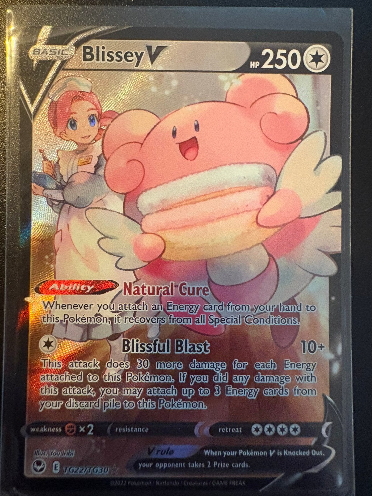 Blissey V #TG22 Pokemon Silver Tempest NM, Hobby en Vrije tijd, Verzamelkaartspellen | Pokémon, Verzenden, Zo goed als nieuw