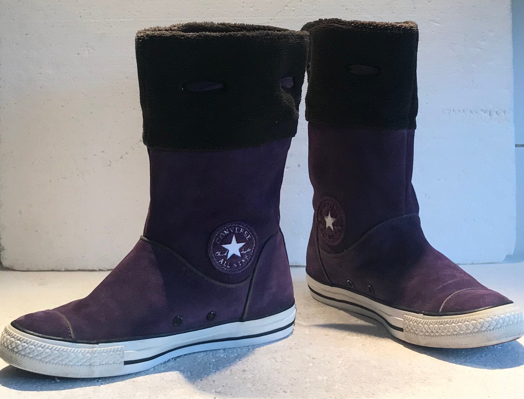 Converse All Star bohemian design warme leren laars paars 40, Converse All Stars, Ophalen of Verzenden, Lage of Enkellaarzen