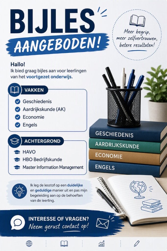 Bijles aangeboden, Vacatures, WO, Vanaf 3 jaar, Overige vormen