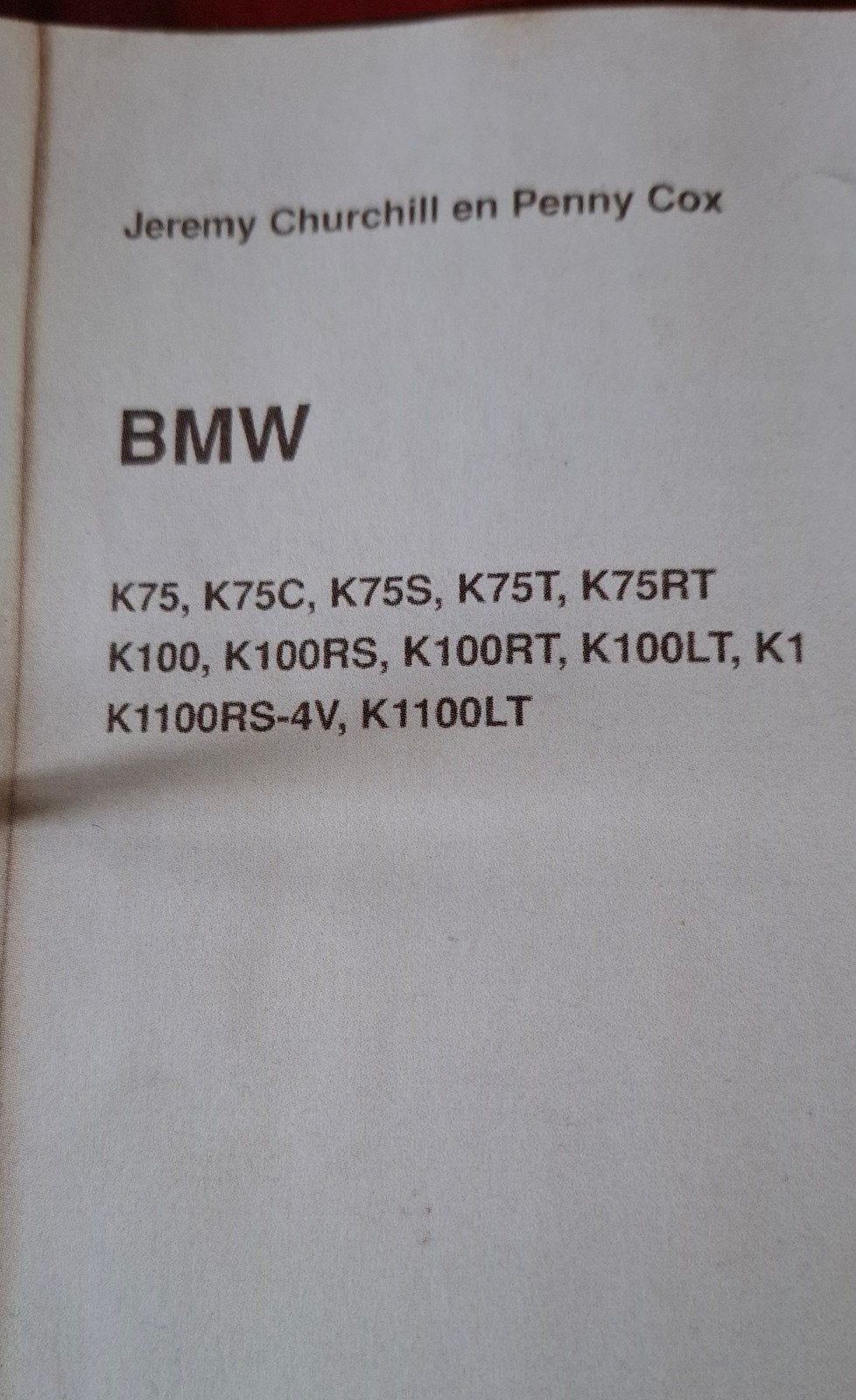 BMW K-serie Werkplaatshandboek (K75, K100, K1100), Ophalen of Verzenden
