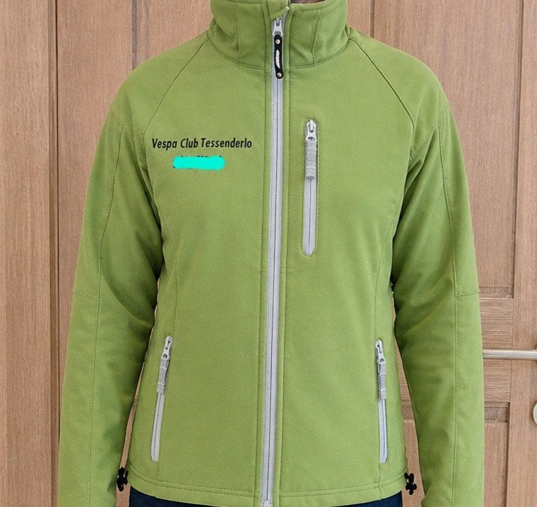 Groene softshell vespa jas dames Vespa club Looi maat S , Ophalen of Verzenden, Zo goed als nieuw, Maat 36 (S), Groen