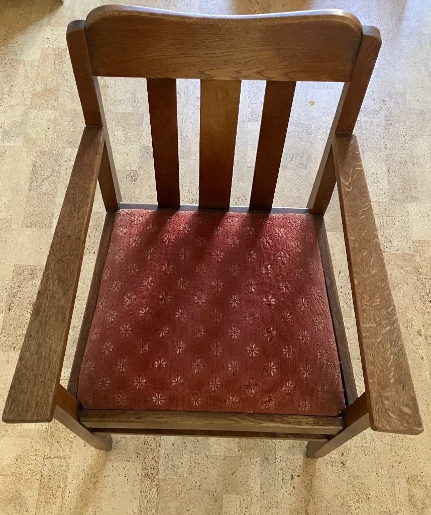 2 stoelen met armleuning, vintage, art deco, Ophalen, Gebruikt, Twee, Bruin