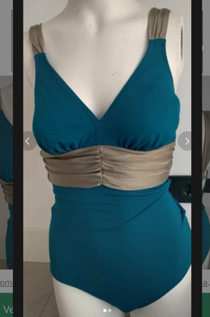 Beachwave Nieuw Badpak Shaping Sneldrogend Maten 38 T/M 52, Ophalen of Verzenden, Nieuw, Blauw, Badpak