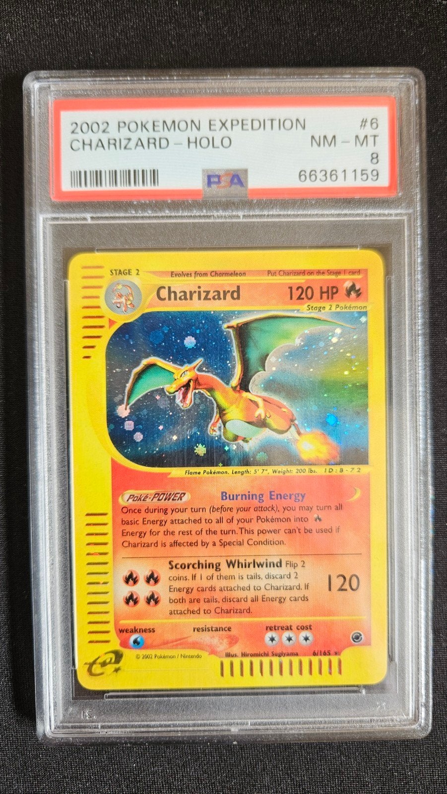 Charizard expedition holo psa 8, Ophalen of Verzenden, Zo goed als nieuw