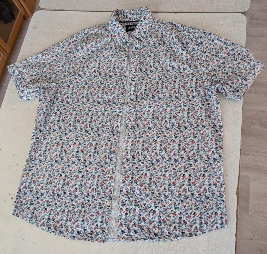 Zgan katoenen heren blouse, merk Boston Brothers, maat L., Ophalen of Verzenden, Zo goed als nieuw, Maat 52/54 (L), Blauw