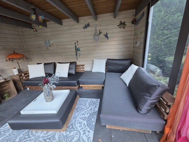 Te koop luxe lounge set (Life), Tuin en Terras, Tuinsets en Loungesets, Ophalen, Gebruikt, Hardhout, Bank