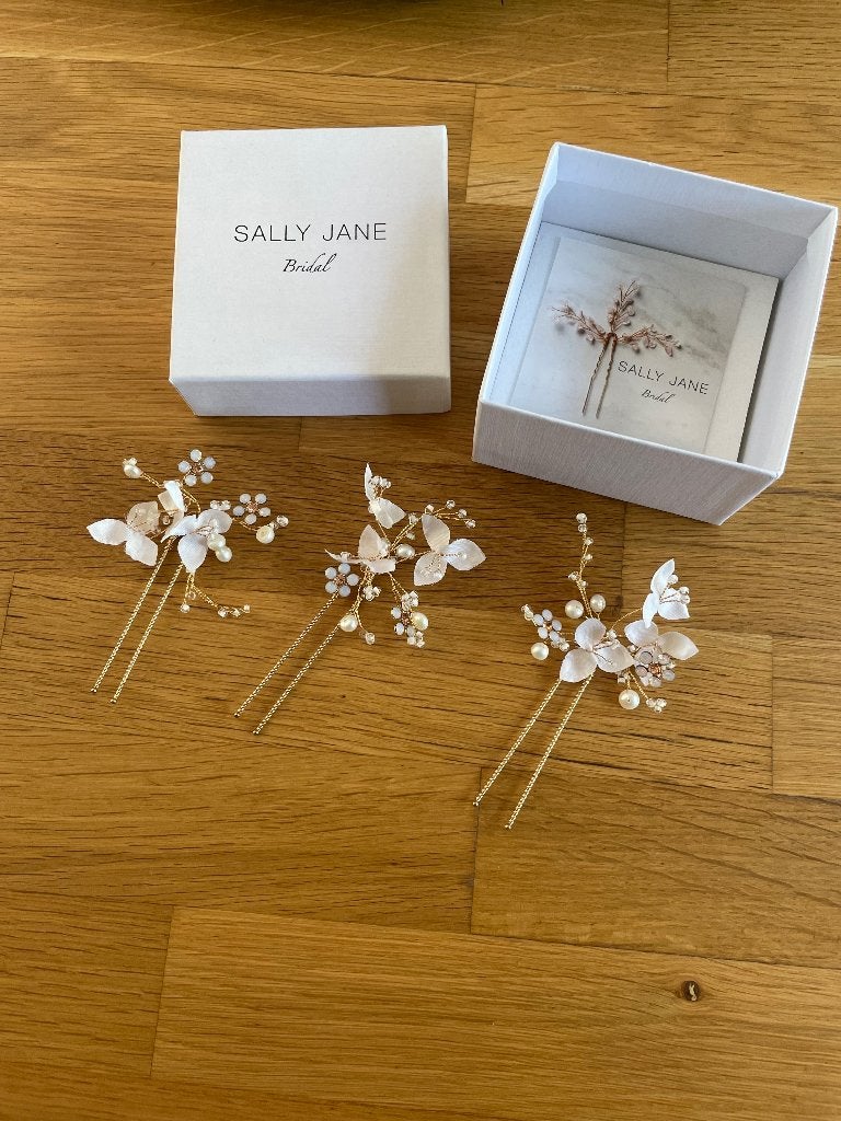 Haarspeldjes bruid Sally Jane Ilja gold, Ophalen of Verzenden, Zo goed als nieuw