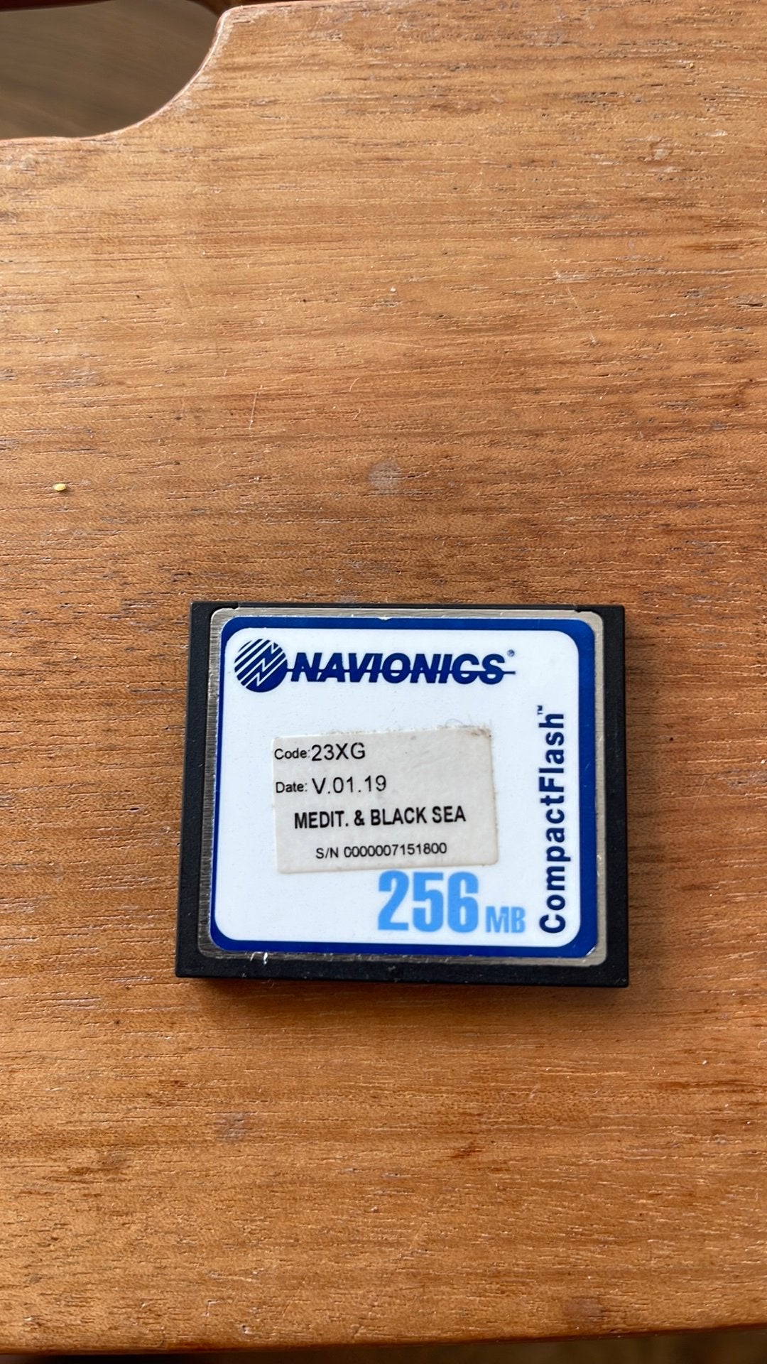 Navionics navigatiekaart Medit. & Black sea compactflash, Ophalen of Verzenden, Gebruikt, Kaartplotter of Fish Finder