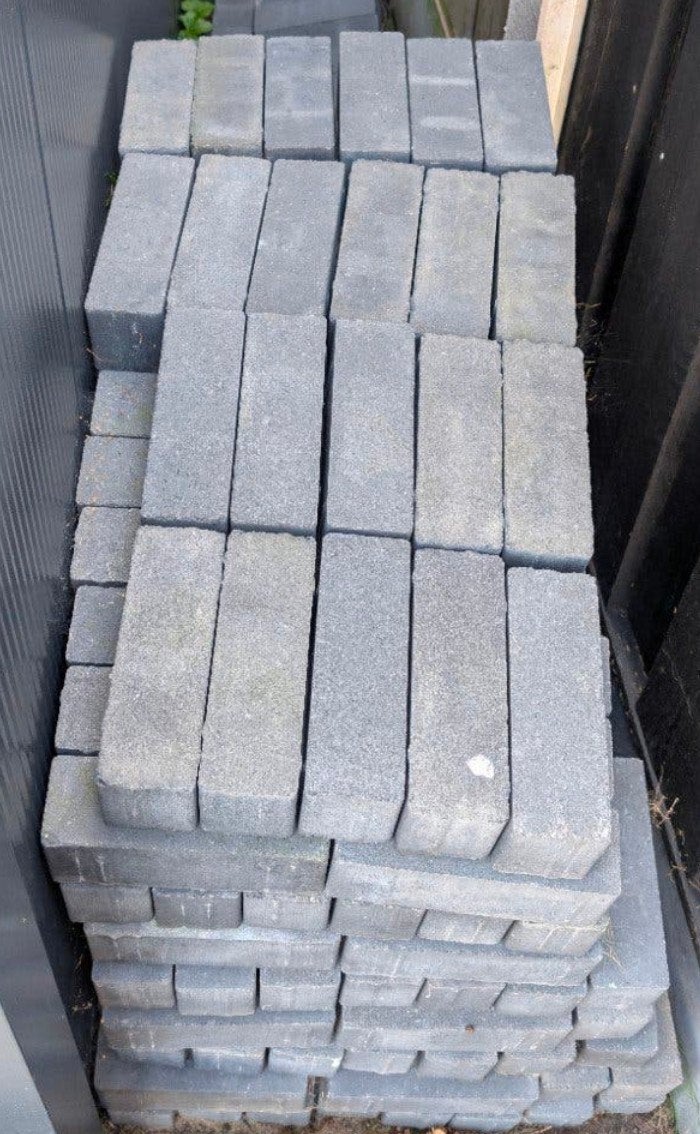 Gratis betonstenen 8 centimeter dik, Ophalen, Nieuw, Beton, Terrastegels
