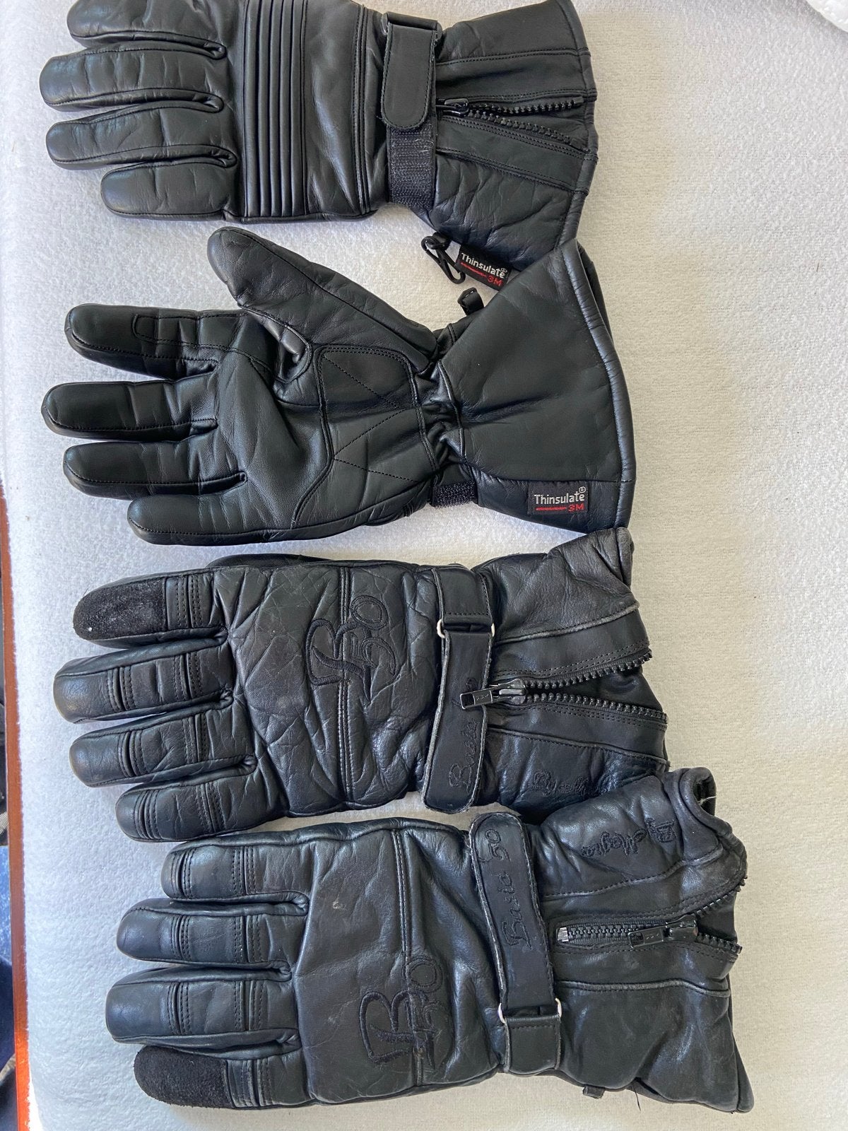 Zwarte leren handschoenen met Thinsulate voering, Ophalen, Gedragen, Overige maten, Handschoenen