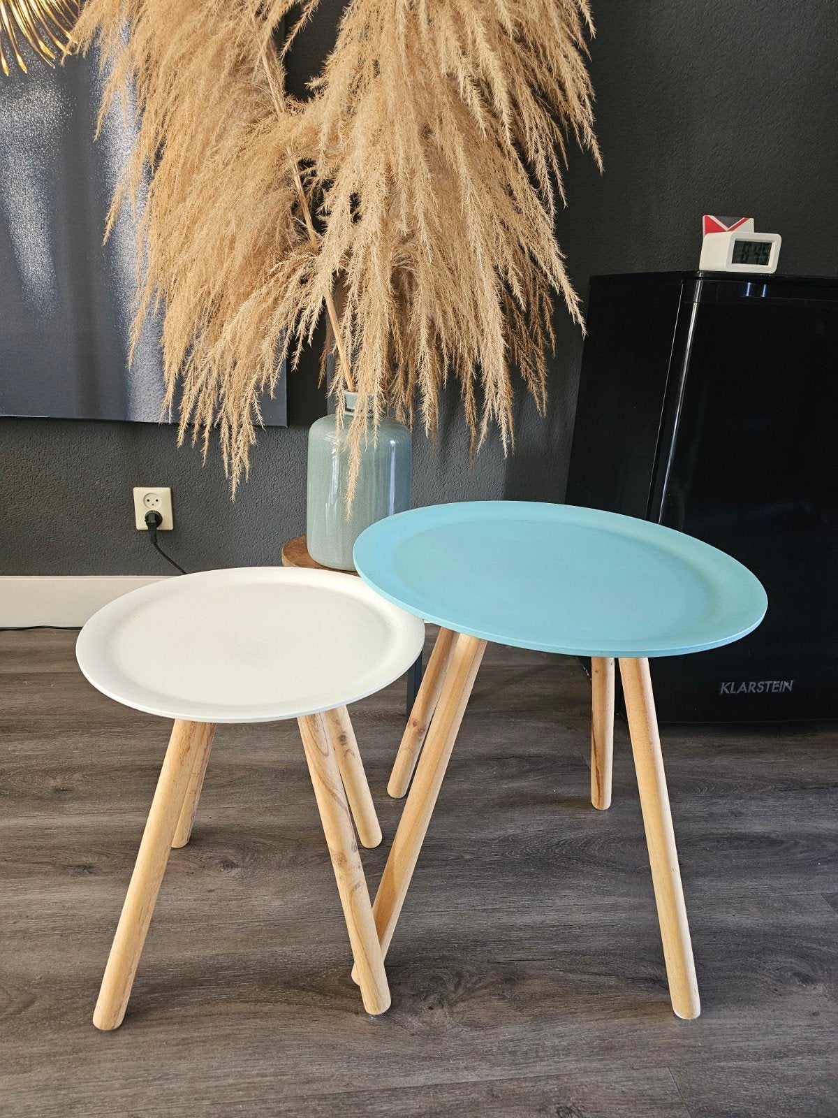 leuke tafeltje s en meer 7.50 pst, Huis en Inrichting, Ophalen, Rond, Minder dan 50 cm, Zo goed als nieuw