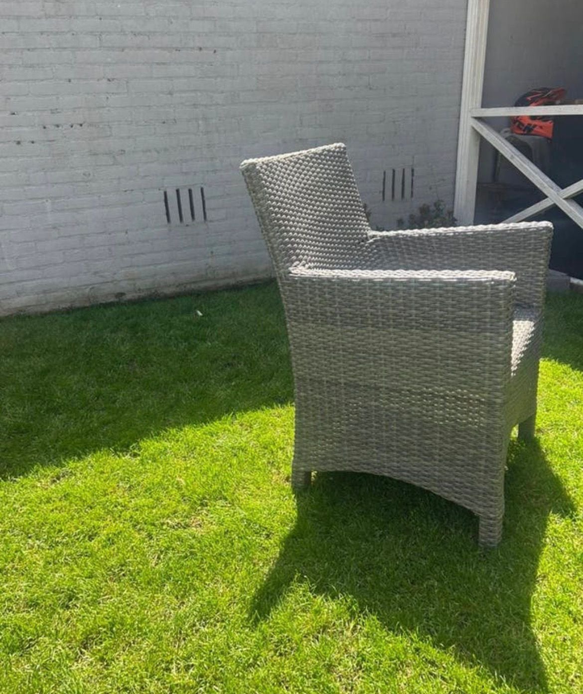 4x Wicker tuinstoelen, gebruikt maar in zeer goede staat, Ophalen, Gebruikt, Kunststof