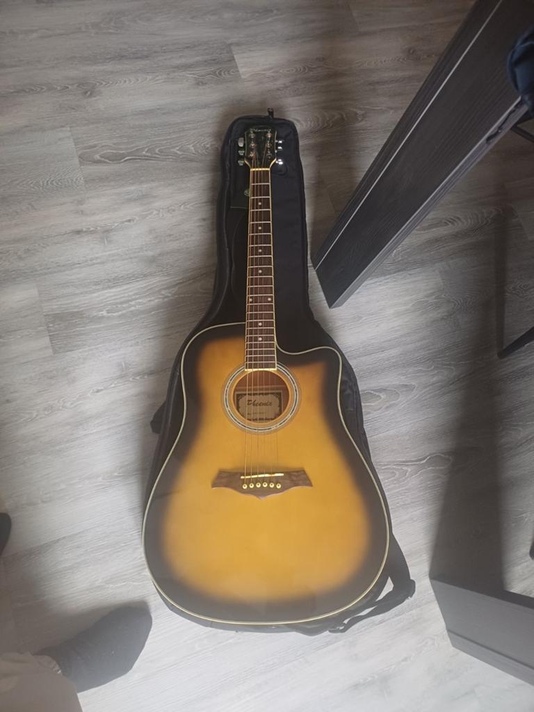Phoenix 002CETBS akoestische gitaar, Muziek en Instrumenten, Snaarinstrumenten | Gitaren | Akoestisch, Ophalen, Zo goed als nieuw