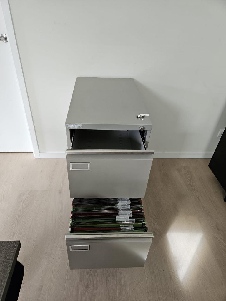 Metalen archiefkast voor hangmappen, Huis en Inrichting, Kasten | Roldeurkasten en Archiefkasten, Ophalen, Minder dan 50 cm, Gebruikt