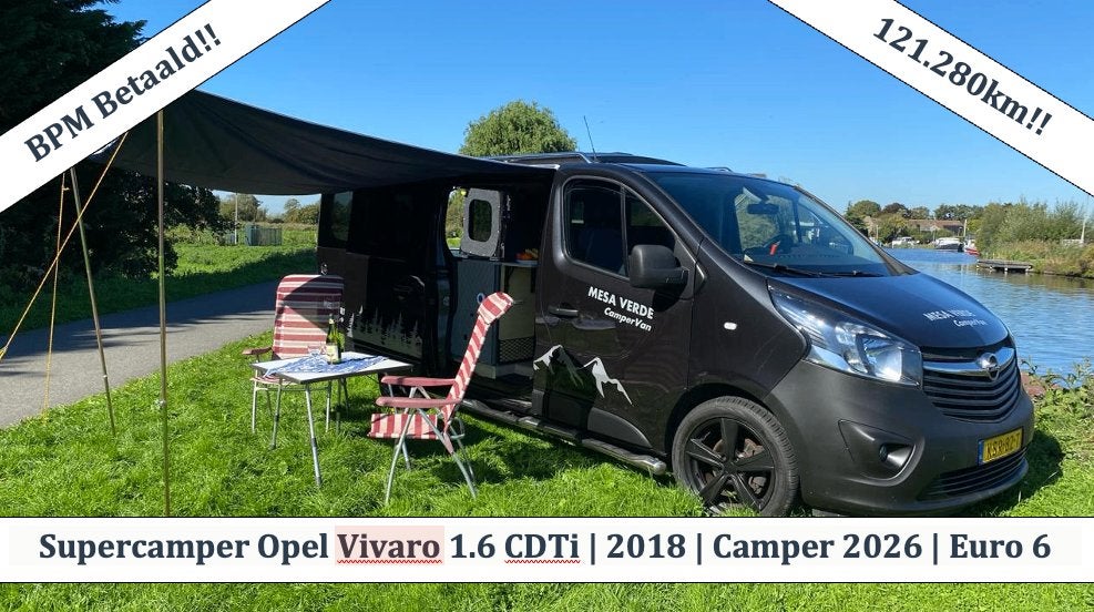 Camper Opel Vivaro 1.6 CDTi  | 2018 | Camper 2026 | Euro 6, Tot en met 2, Particulier, Koelkast, Luifel