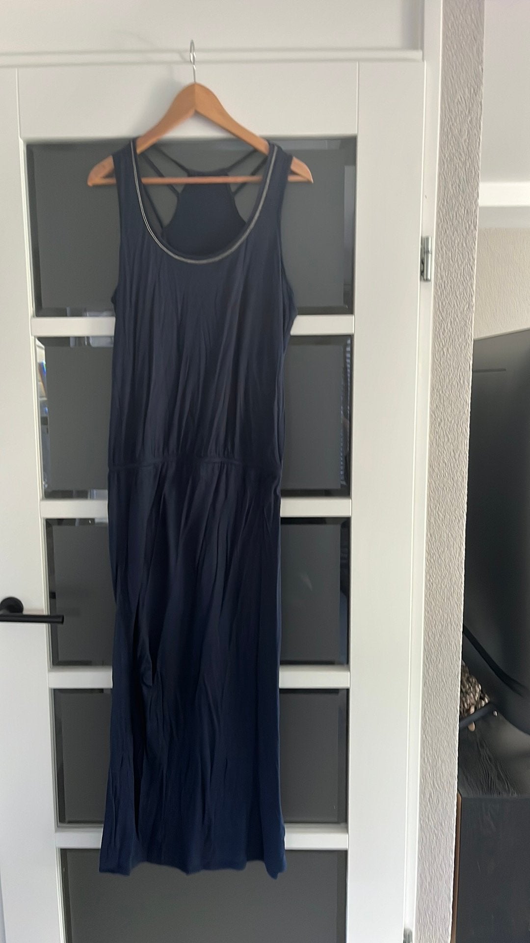 Expresso donkerblauwe lange zomerjurk XL, Kleding | Dames, Maat 46/48 (XL) of groter, Zo goed als nieuw, Onder de knie, Verzenden