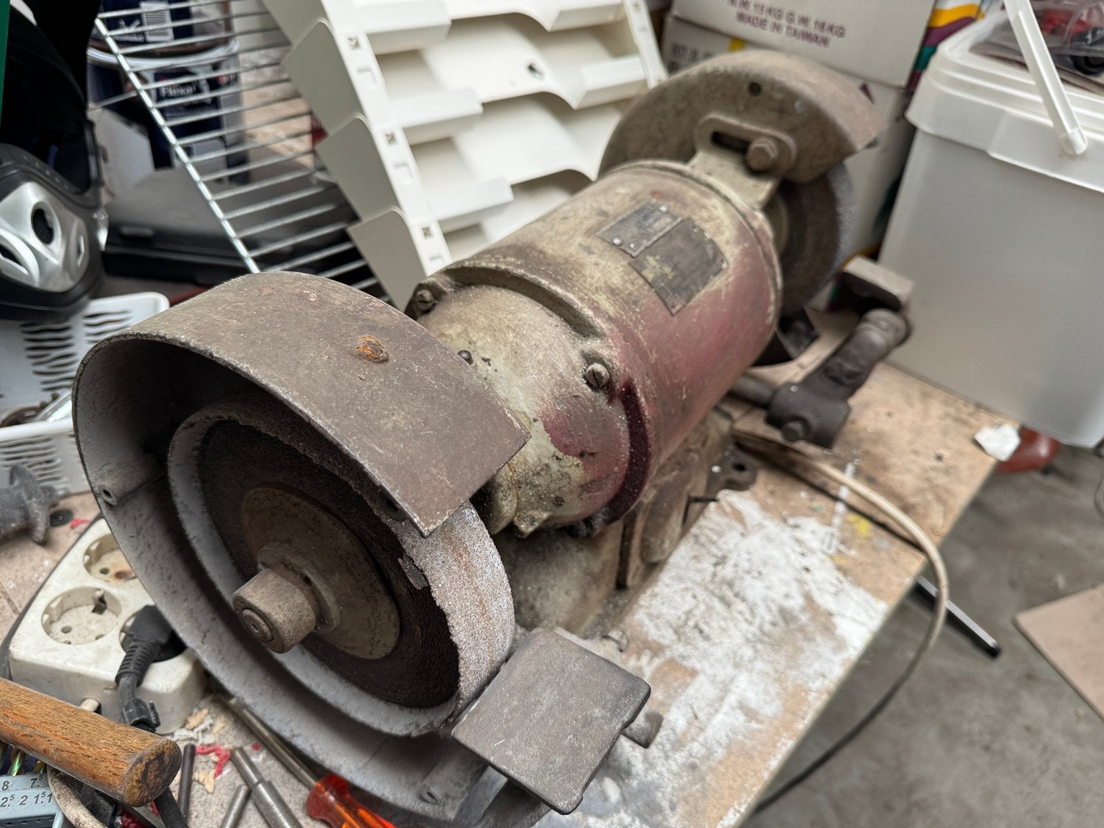 Greif dubbele werkbankslijpmachine, Ophalen, Gebruikt, Werkbankslijpmachine