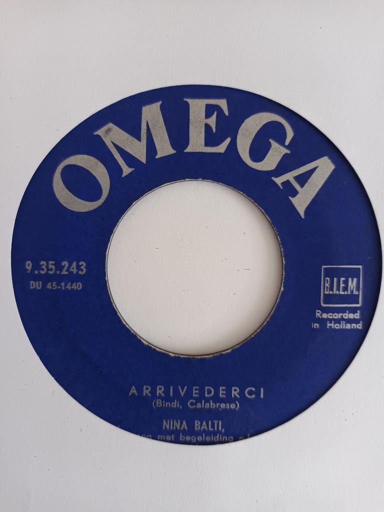 Nina Balti/Bruno Martino - Arrivederci  (Omega 35.243), Overige genres, 7 inch, Single, Ophalen of Verzenden