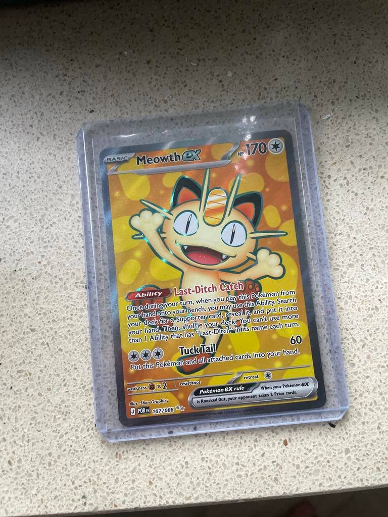 Meowth ex (107/088) Pokémon Kaart - Zo goed als nieuw, Ophalen of Verzenden, Zo goed als nieuw, Losse kaart, Foil