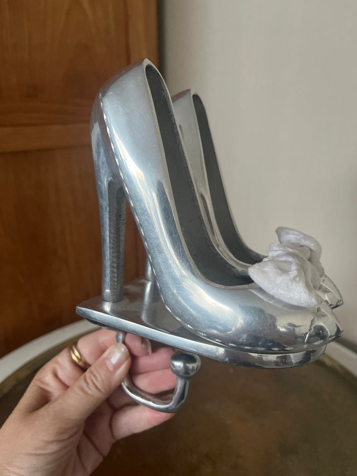 Riviera Maison haak schoen, zilverkleurig, Ophalen of Verzenden, Zo goed als nieuw, Zilver, Metaal