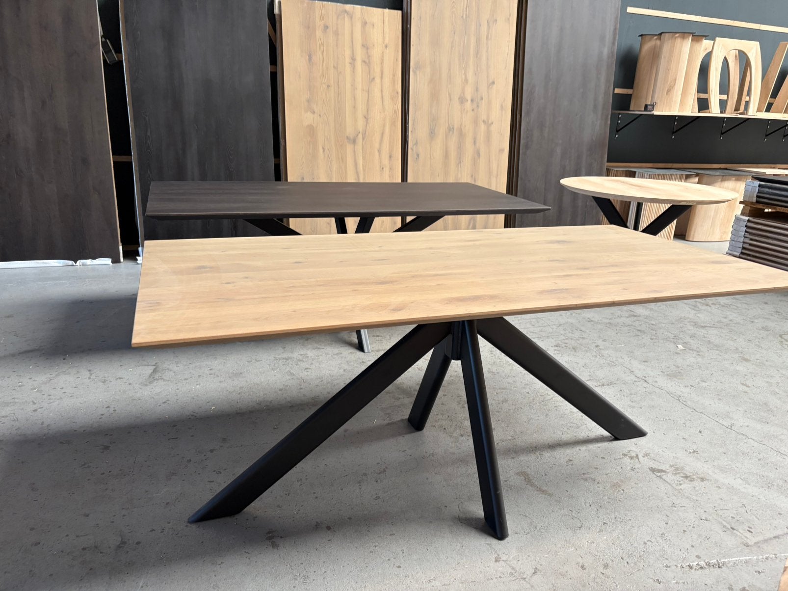 Stel je eiken tafel samen | Actieblad vanaf €494, Huis en Inrichting, Japandi, Verzenden, Eikenhout, 50 tot 100 cm