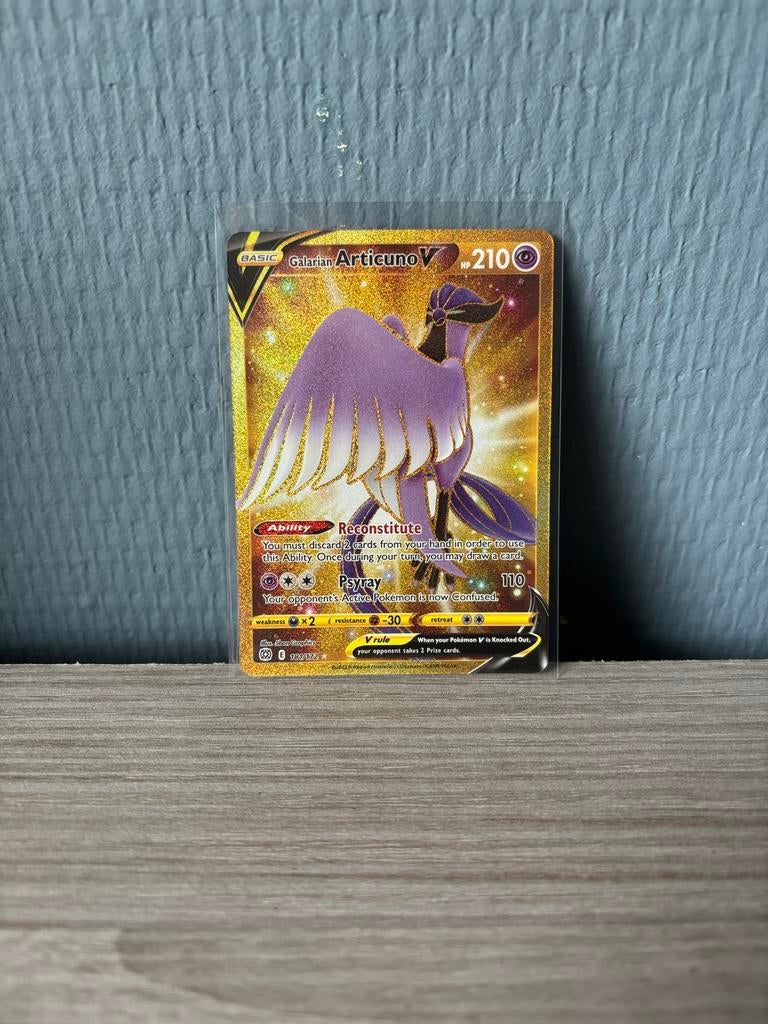 Galarian Articuno V (Full Art) Pokémon Kaart, Verzenden, Zo goed als nieuw, Losse kaart, Foil
