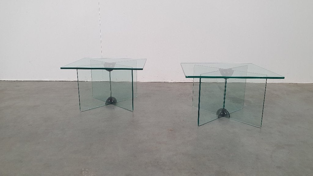 Gallotti & Radice glas design tafels 70s vintage, Ophalen