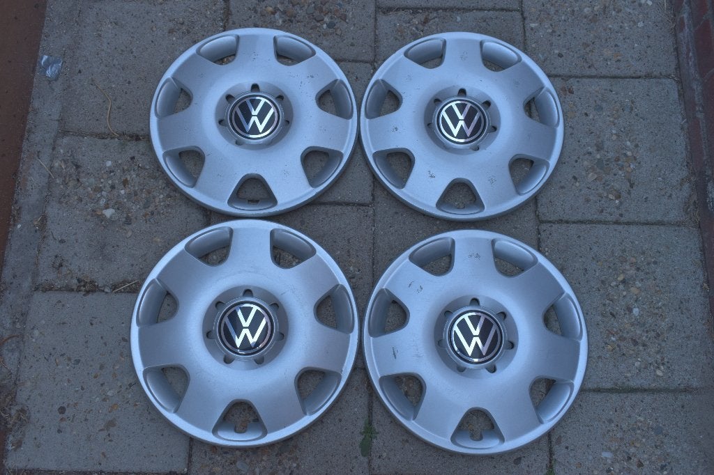 Set van 4 originele wieldoppen Volkswagen Polo 14 inch (M 1), Ophalen of Verzenden, Gebruikt