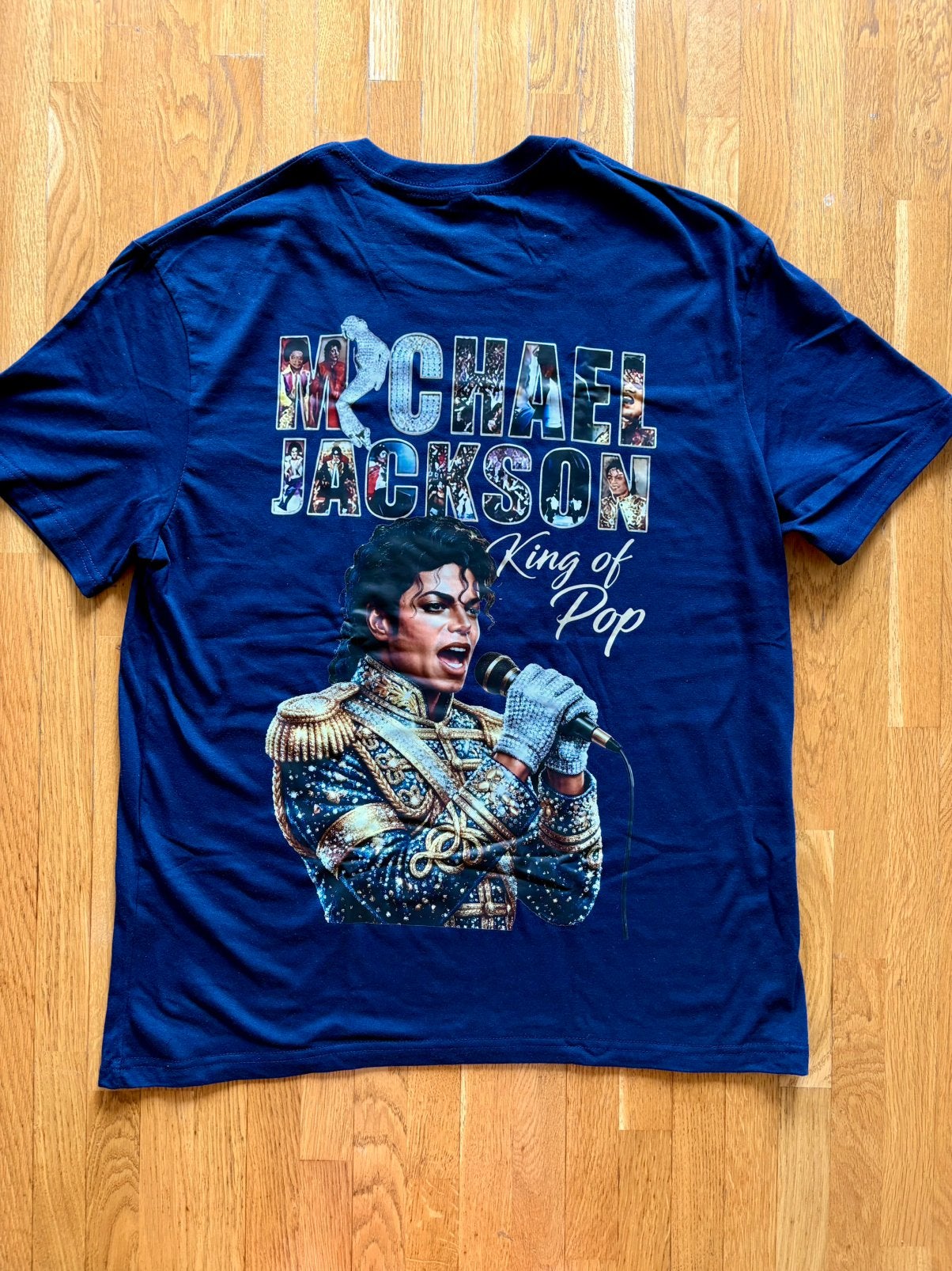 Michael jackson shirt king of pop, Ophalen of Verzenden, Nieuw, Blauw