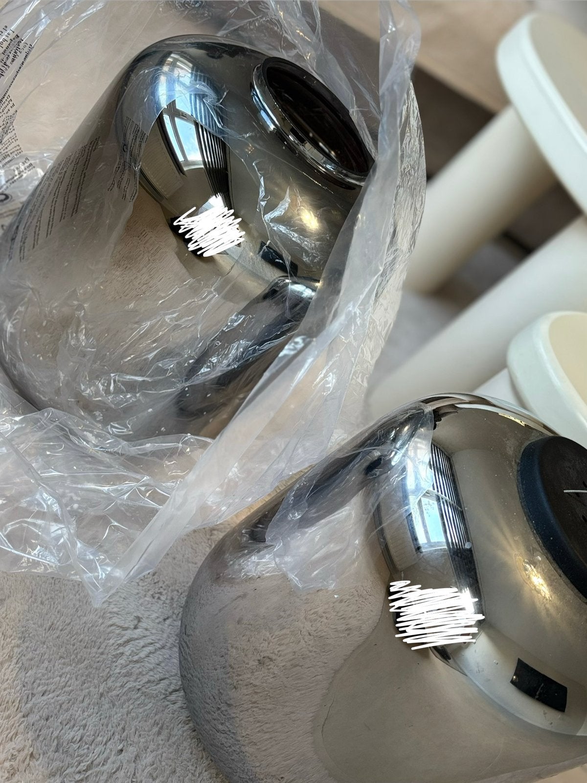 Nieuwe chromen designlampen - nooit gebruikt!, Ophalen of Verzenden, Zo goed als nieuw