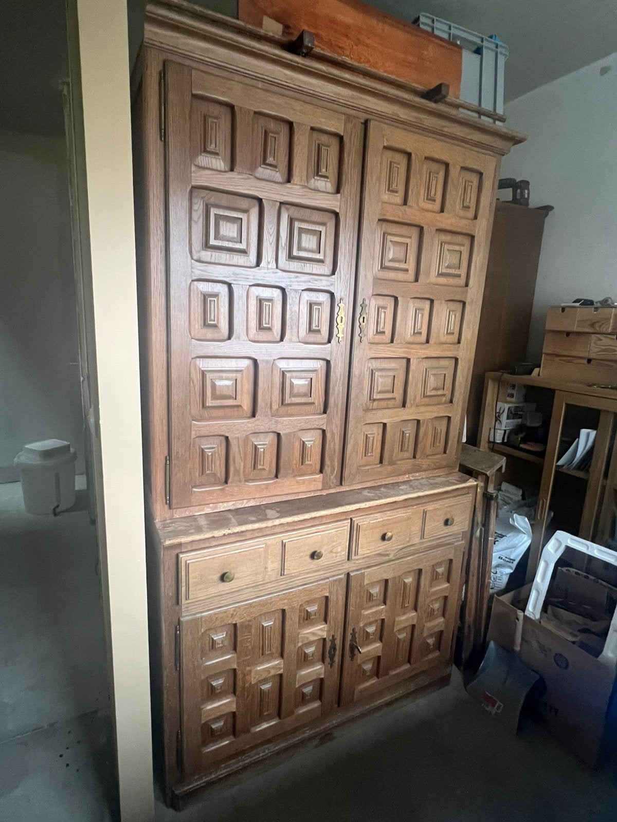 3 Eiken brutalist kasten (6 onderdelen), Huis en Inrichting, Ophalen, 100 tot 150 cm, 200 cm of meer, Zo goed als nieuw