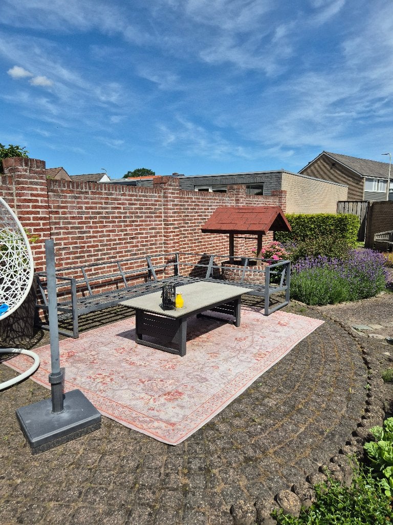 Verstelbare buiten tafel, gratis, Tuin en Terras, Ophalen, Gebruikt, Rechthoekig, Aluminium