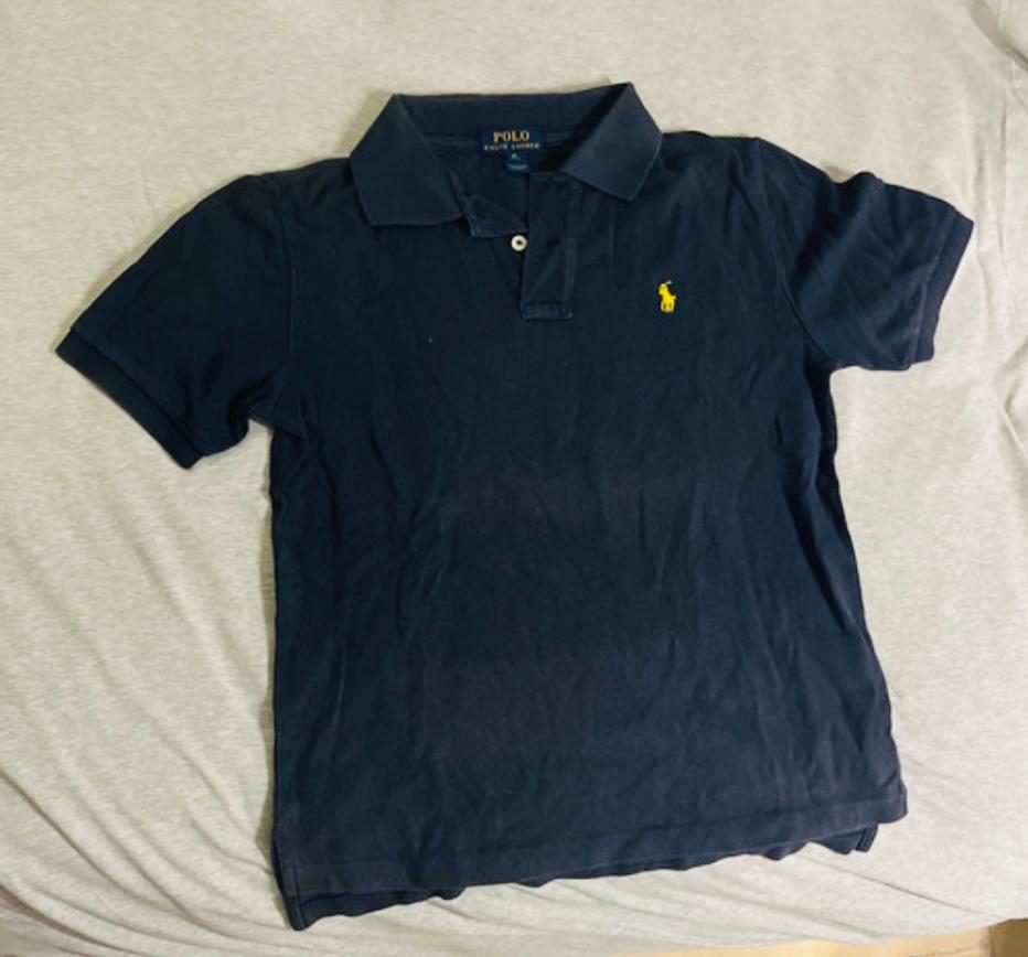 Ralph Lauren Polo Shirt Donkerblauw Maat M (10-12 jaar), Ophalen of Verzenden, Gebruikt, Jongen of Meisje, Shirt of Longsleeve