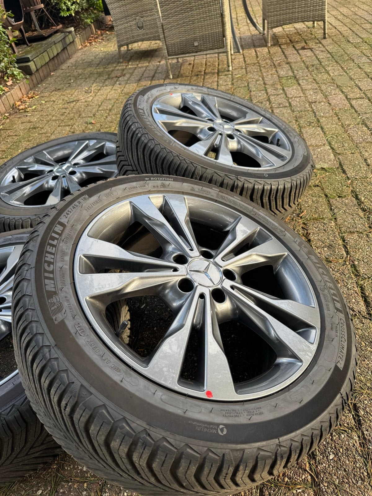 Mercedes Vito/ V-klasse 18 inch velgen | nwe banden Michelin, Ophalen, 18 inch, Banden en Velgen, All Season