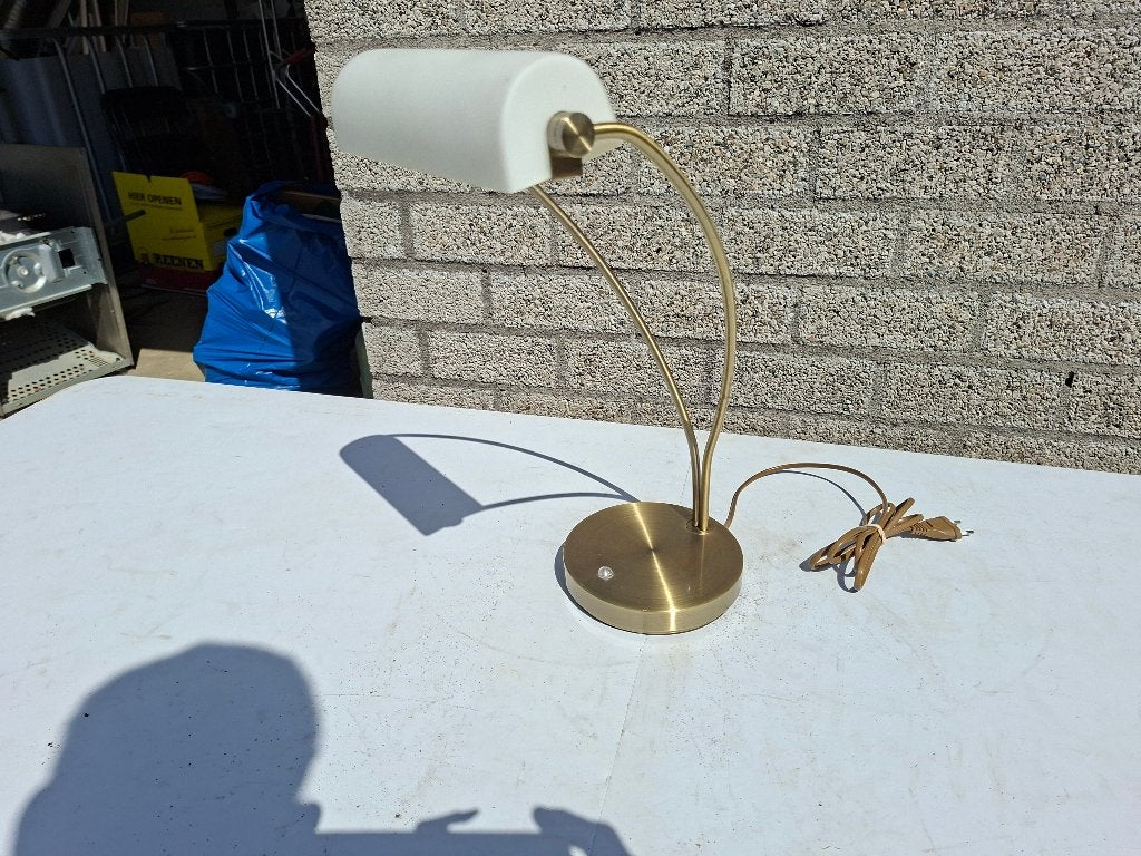 vintage design messing bureaulamp /bankierslamp zenit, Antiek en Kunst, Antiek | Lampen, Ophalen of Verzenden