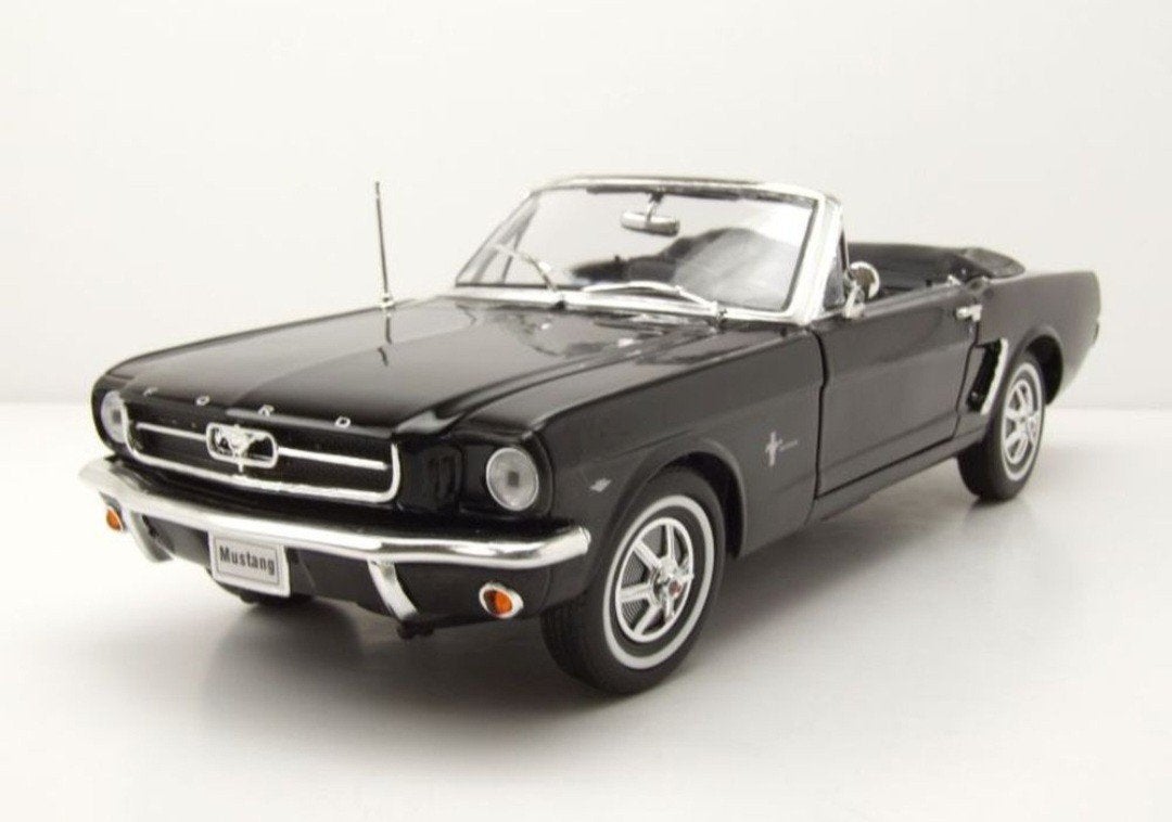 1:18 Ford Mustang Cabriolet Zwart Welly, Ophalen of Verzenden, Nieuw, Auto, Welly