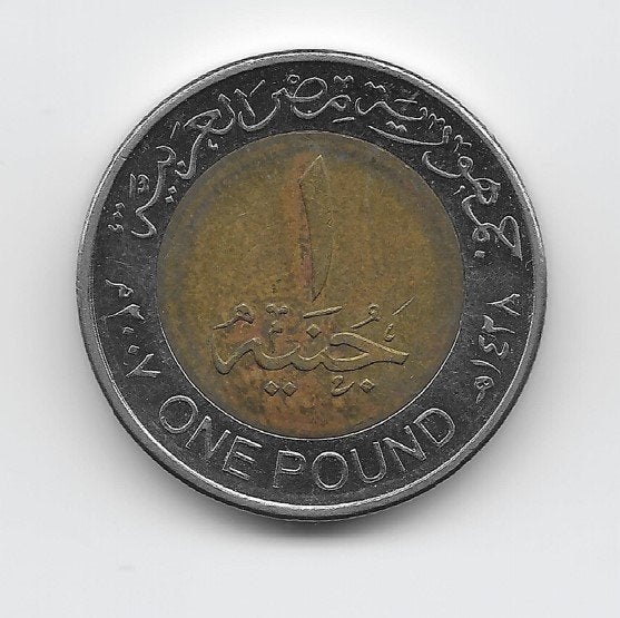 Egypte 1 pound 2007 (AH1428) KM# 940a, Verzenden, Egypte, Losse munt