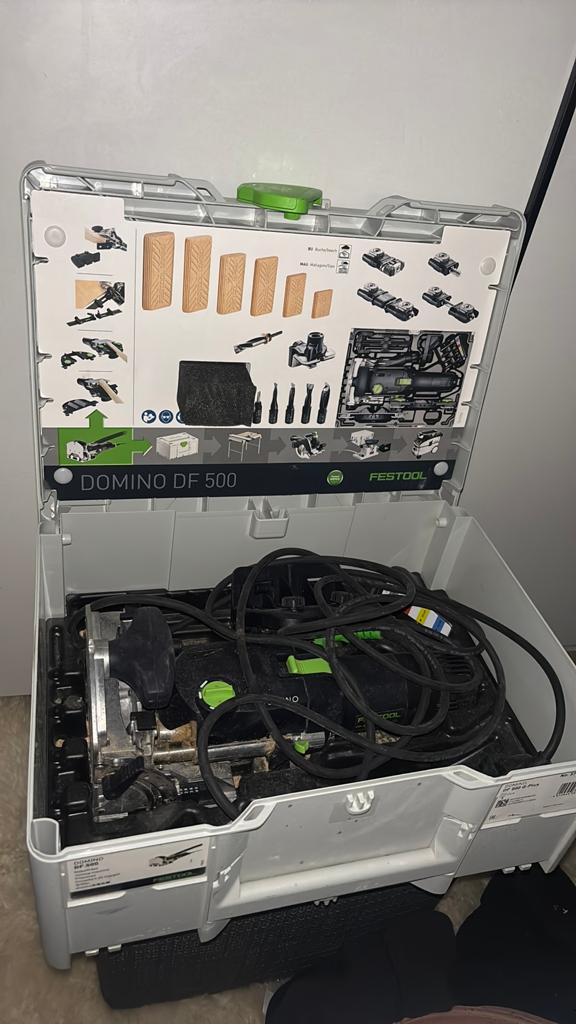 Festool Domino DF 500 Freesmachine - Zelf schoonmaken, Ophalen, Gebruikt, Lamellenfrees