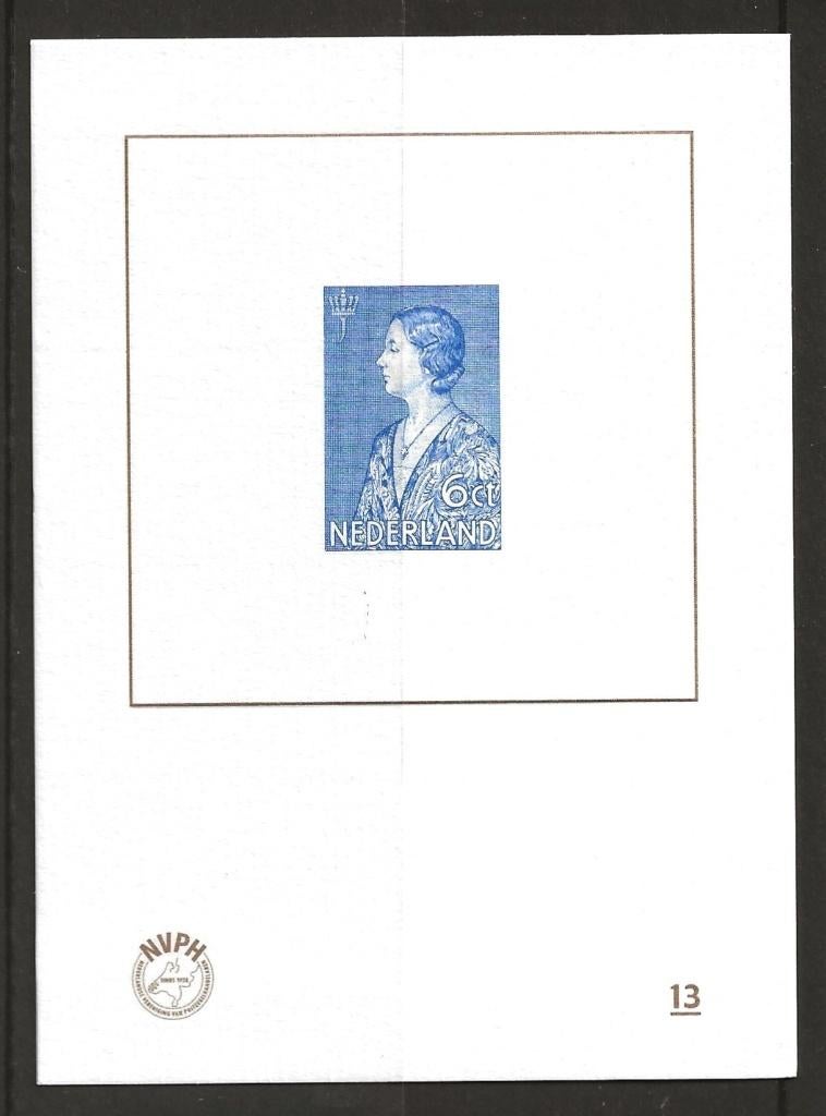 Blauwdruk nummer BD13 postfris, Postzegels en Munten, Ophalen of Verzenden, Postfris