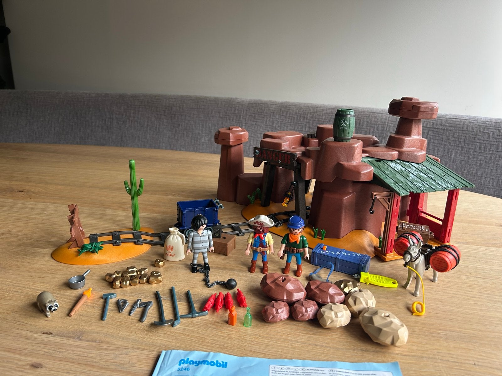 Playmobil 5246 Western Goudmijn - Complete set met boekje, Gebouw, Complete set, Zo goed als nieuw, Historisch