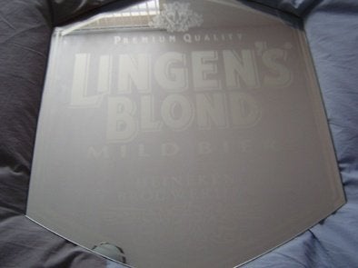 Heineken´s Lingen´s Blond Spiegel 70 x 58, Verzamelen, Ophalen, Zo goed als nieuw, Reclamebord, Plaat of Schild, Heineken