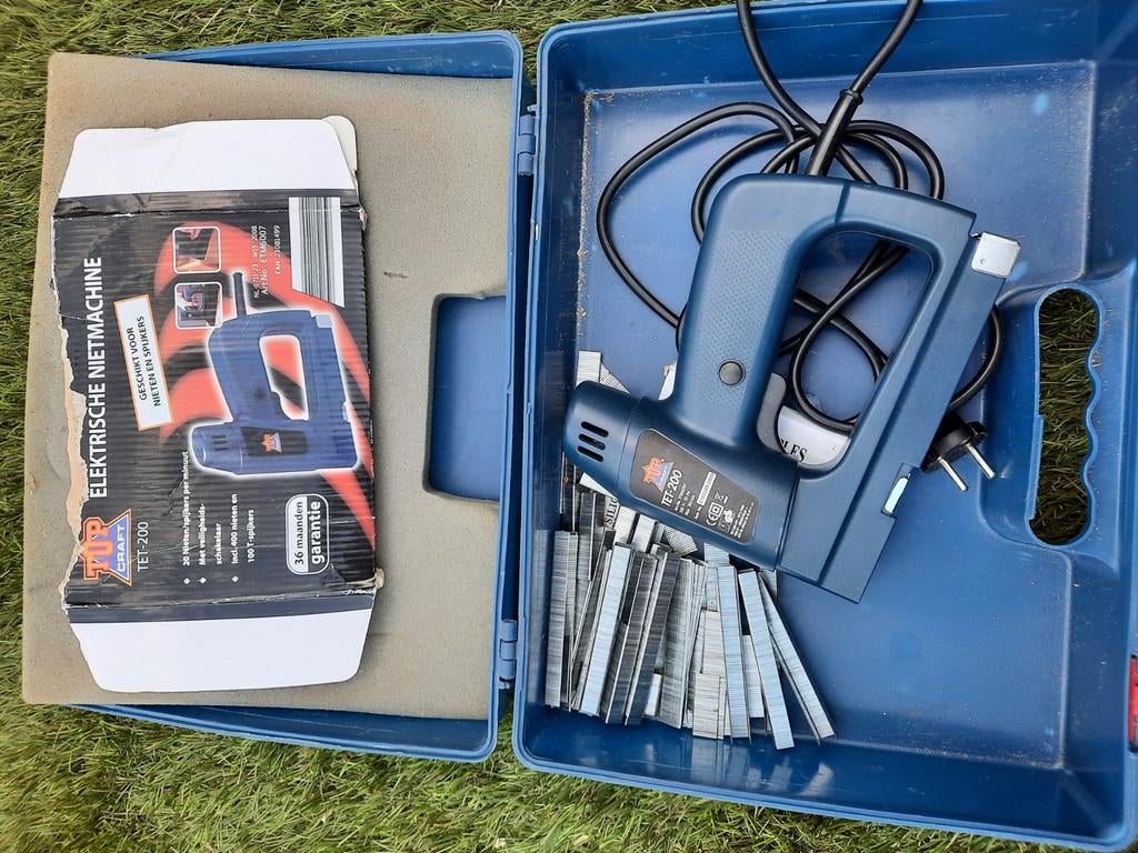 Nieuwe Topcraft TET-200 Elektrische Nietmachine met nietjes, Ophalen of Verzenden