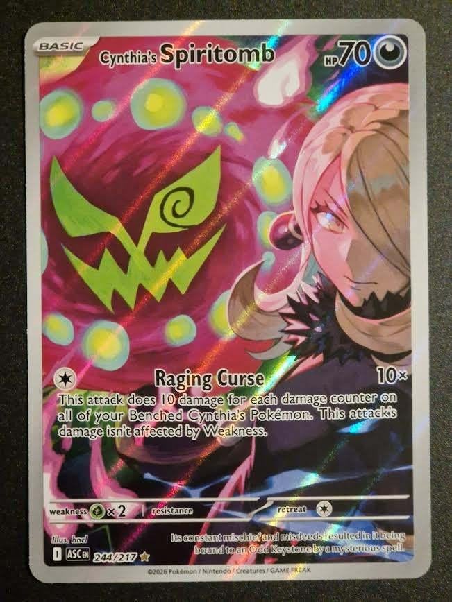 Cynthia's Spiritomb IR #244/217 Ascended Heroes, Ophalen of Verzenden, Nieuw, Losse kaart, Foil