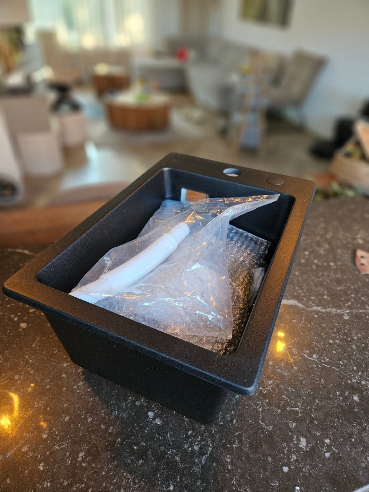 Nieuwe camper wasbak 450x300mm met gat voor zeepdispenser, Ophalen of Verzenden, Nieuw
