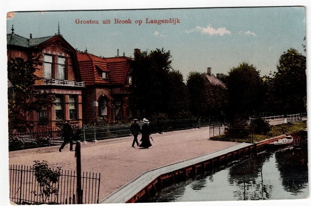 Broek op Langedijk 1915. Groeten uit., Verzamelen, Ophalen of Verzenden, Voor 1920, Ongelopen, Noord-Holland