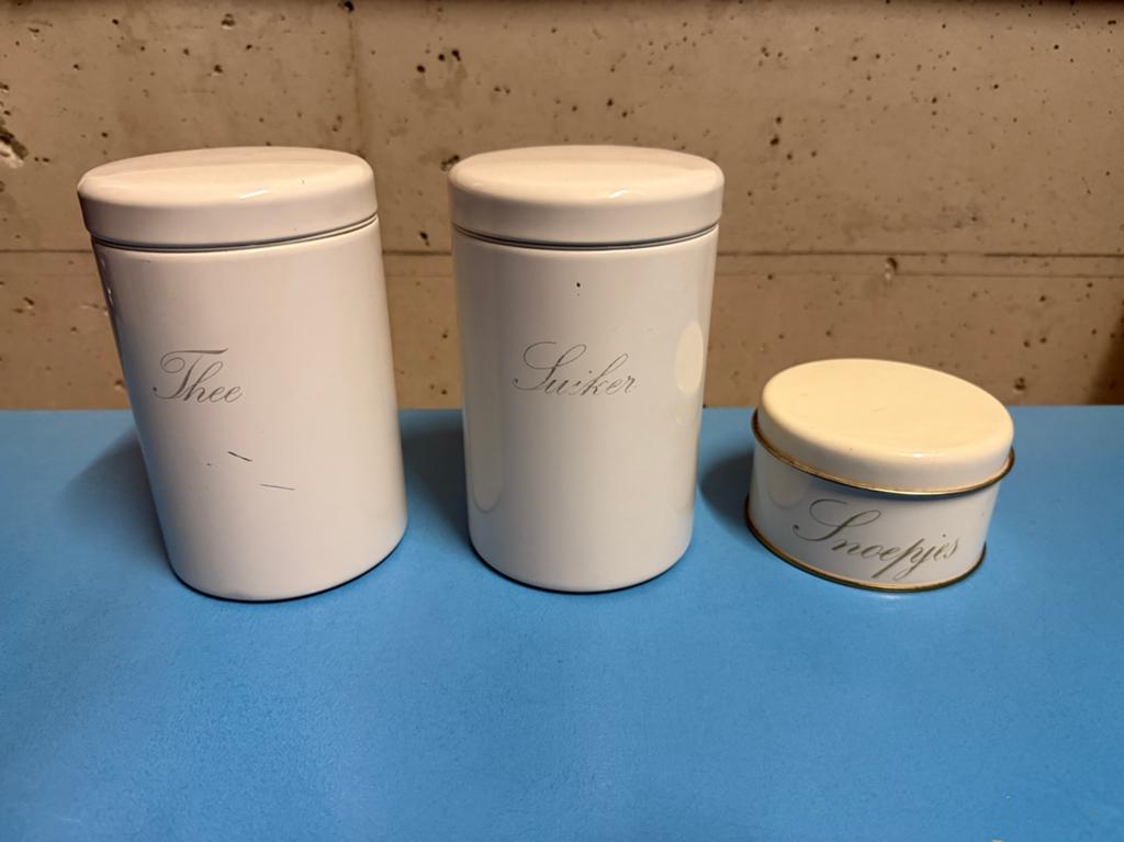 Vintage Brabantia voorraad blikken, Ophalen of Verzenden