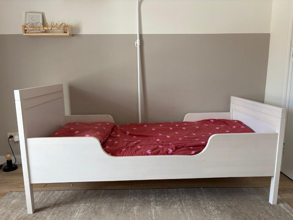 Houten peuterbed 70 x 160, Ophalen, Gebruikt, 70 tot 85 cm, 140 tot 160 cm