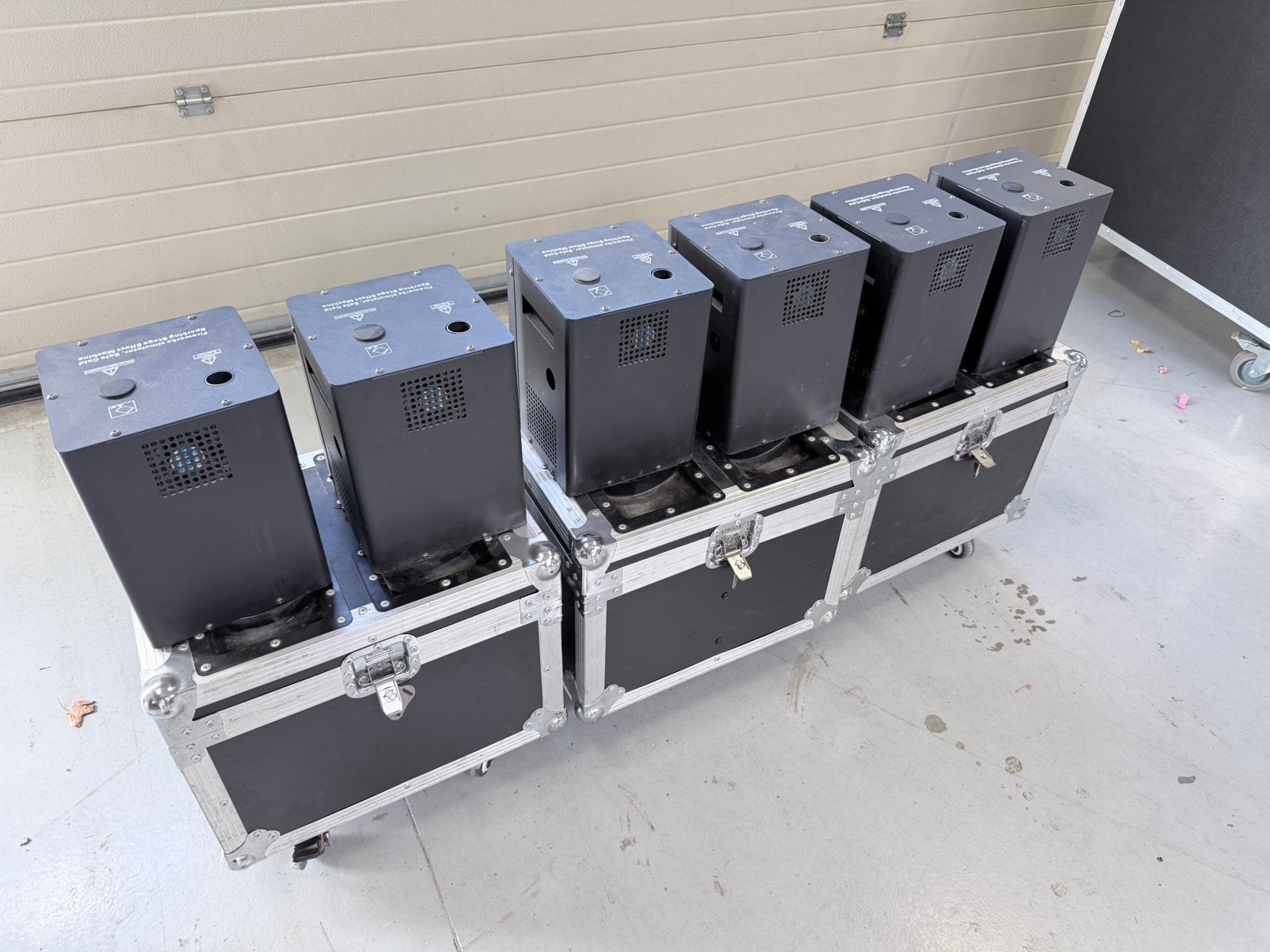 6x Sparkular 600w - Koud vuur machine + flightcase, Ophalen, Zo goed als nieuw, Licht